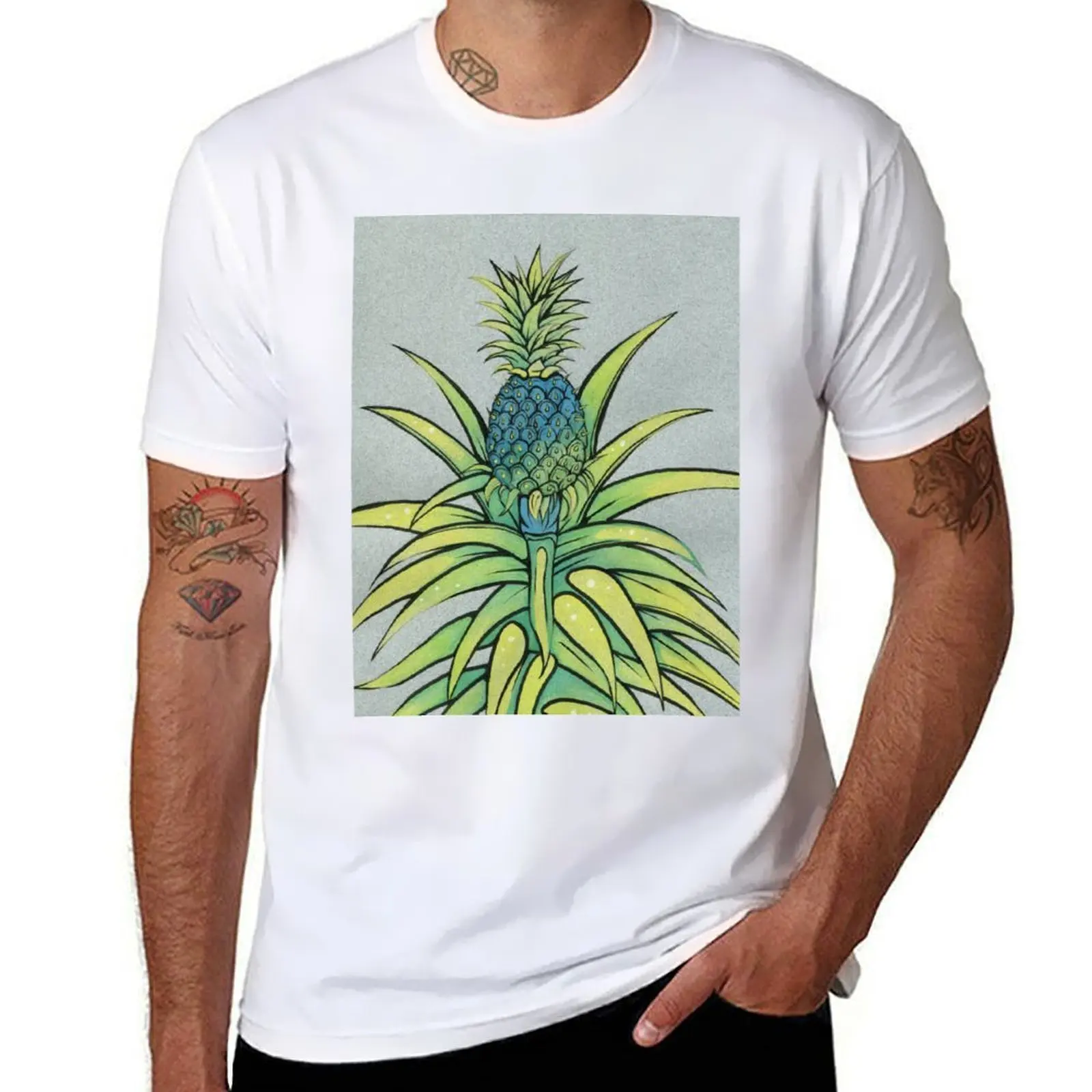 

Blue Raspberry Pineapple T-Shirt man t shirt heavy cotton man graphic t shirt T-Shirt