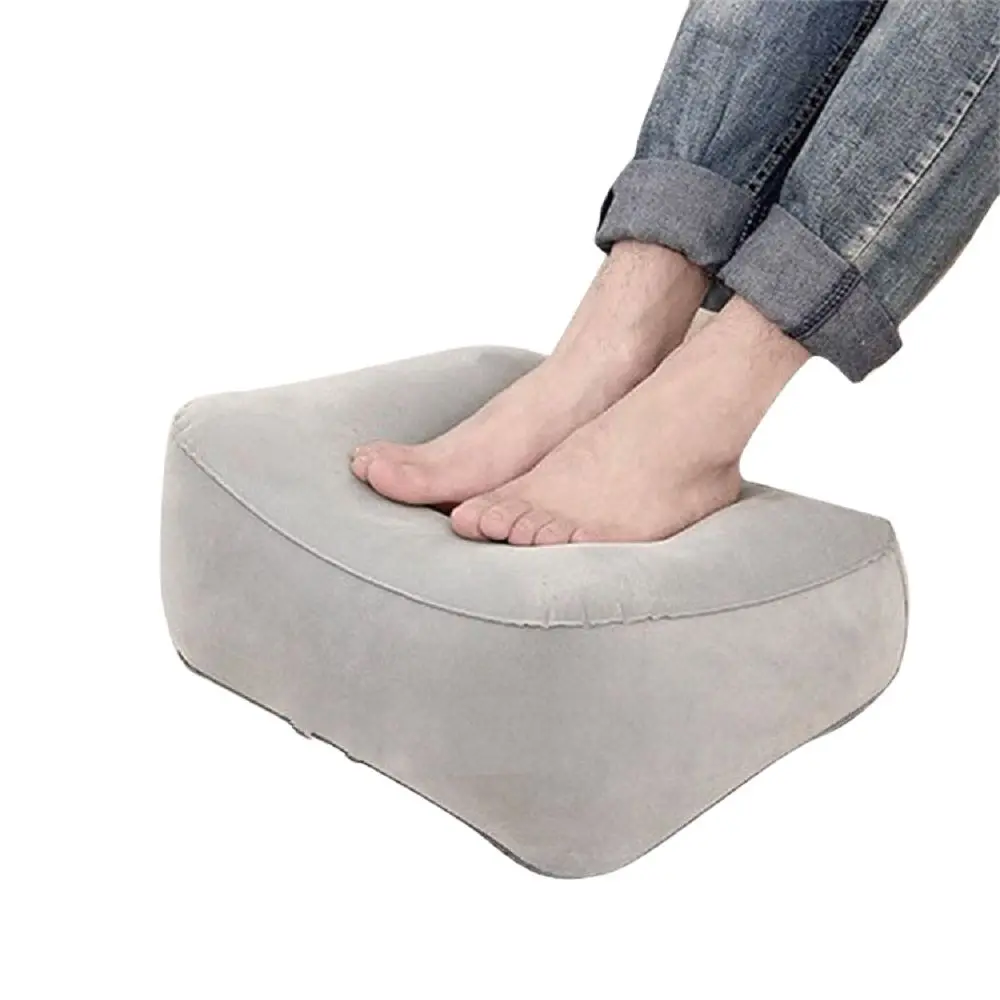 Inflatable Footrest Pillow PVC Soft Foot Rest Pillows Cushion Air Porable Travel Office Home Car Leg Up Relaxing Feet Pad Tools