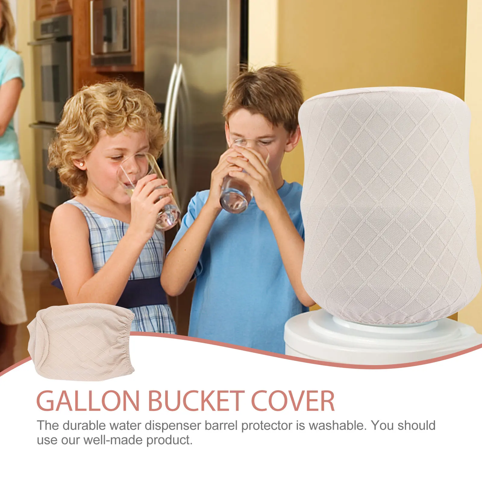 

Water Bucket Cover 5 Gallon Jug Protector Elastic Fabric Dust Proof Barrel Sleeve Container Dispenser Bottle Cap Home Use