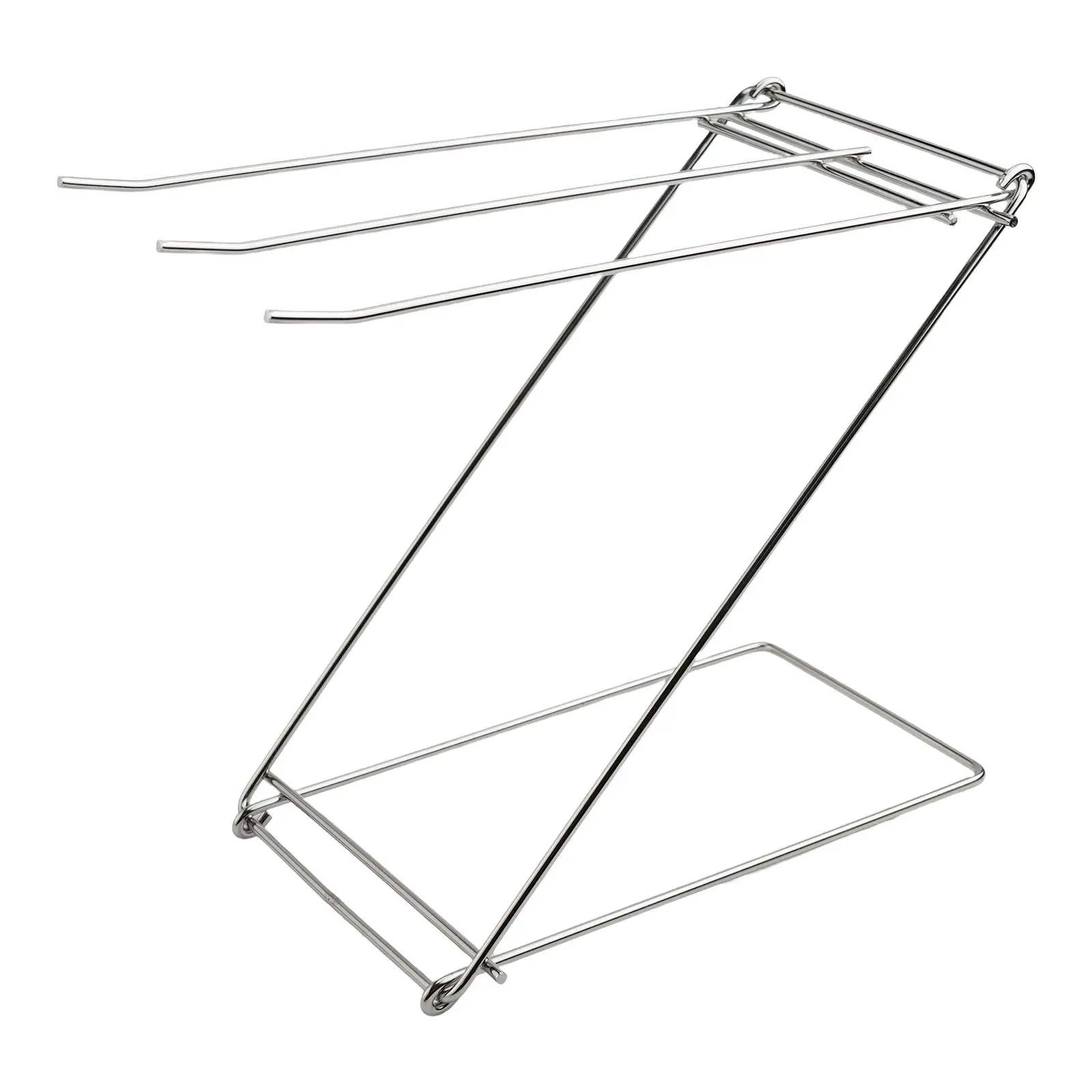 304 Stainless Steel Towel Rack Kitchen Countertop Dishcloth Stand Foldable Washcloth Drying Rack Space-Saving Kitchen Organizer