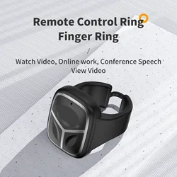 Bluetooth Wireless Ring Mouse Smart Remote Control Fingertip Artifact Supports Mobile Phone Selfie Page Turning 3 Buttons