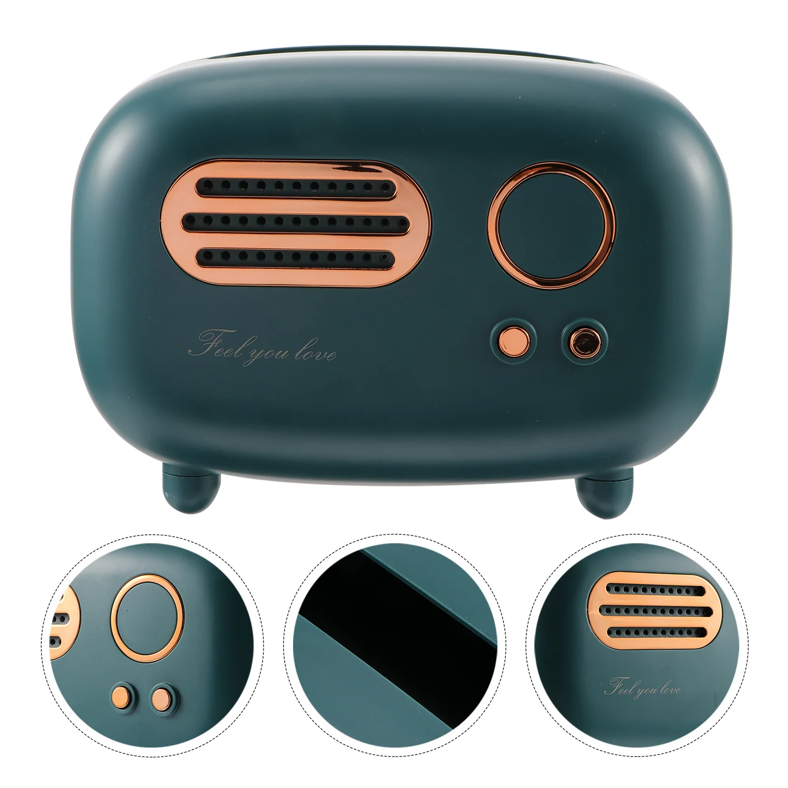 

Mini Retro Radio Shape Tissue Box Paper Storage Container For Desktop Home Office Decor Napkin Holder Organizer