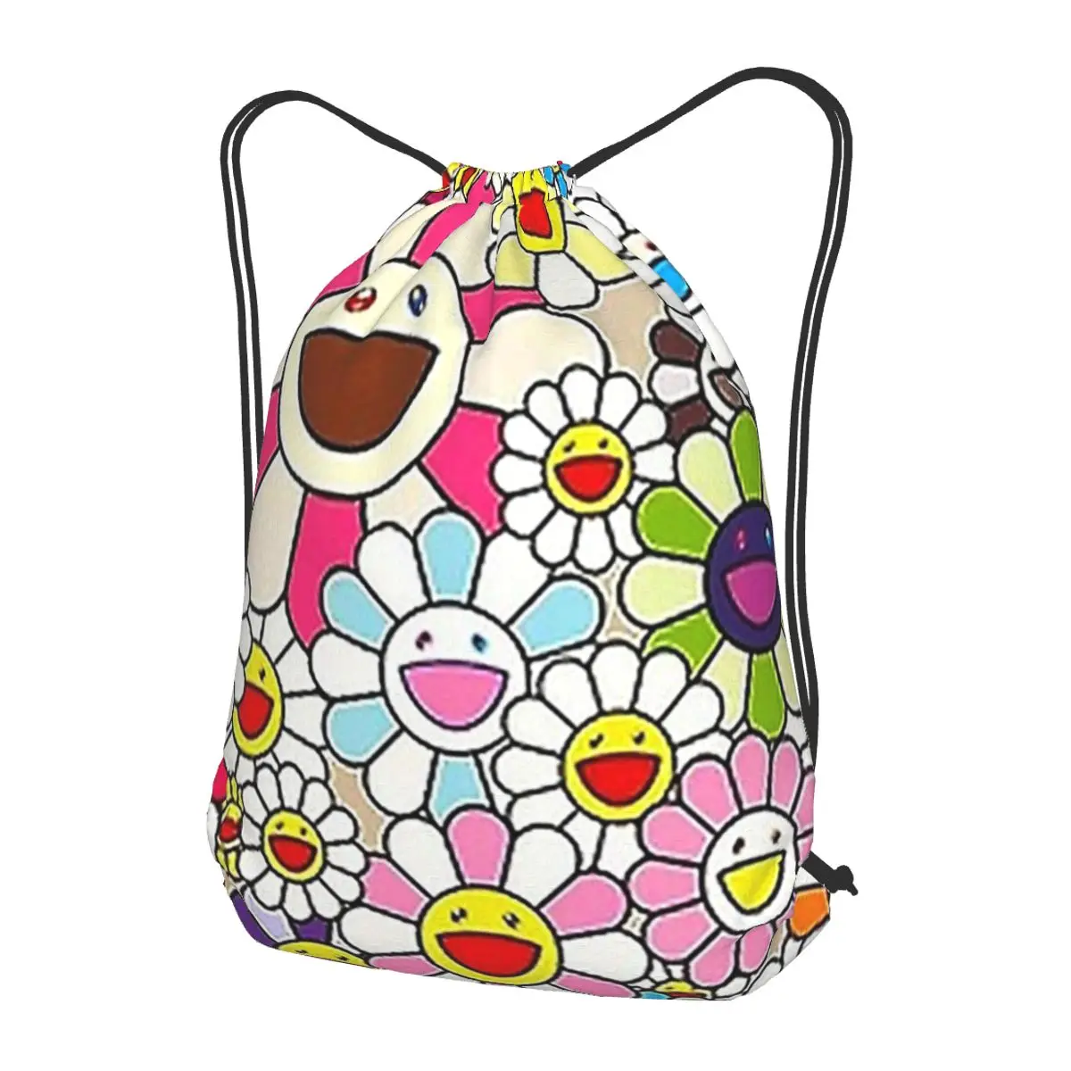 Rainbaw Flawers Backpacks Multi-function Drawstring Bags Storage Bag Book Bags for Man Woman School