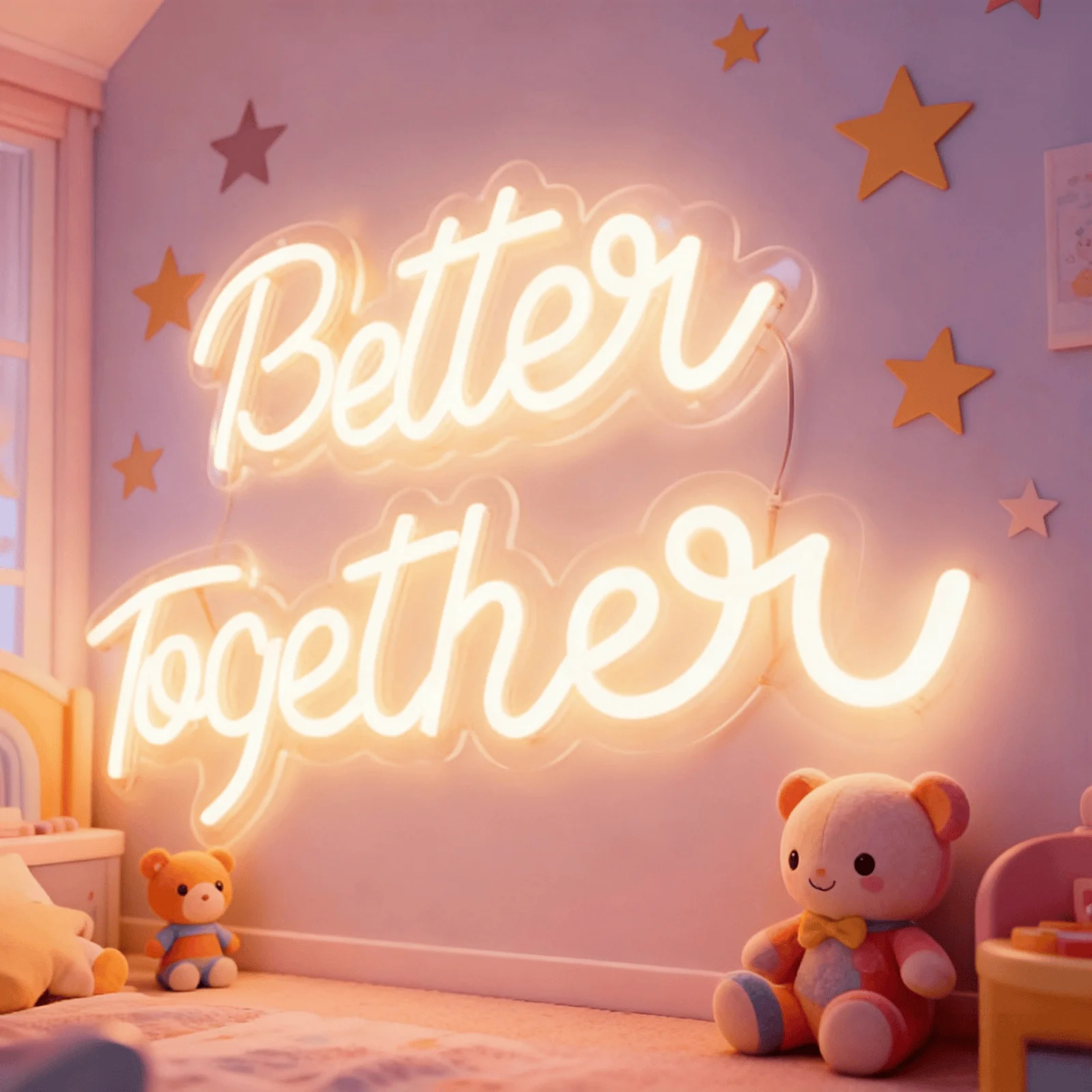 

Better Together Neon Sign Wedding Decorations Lights Anniversary Engagement Neon LED Sign Aesthetics Room Decorations Light