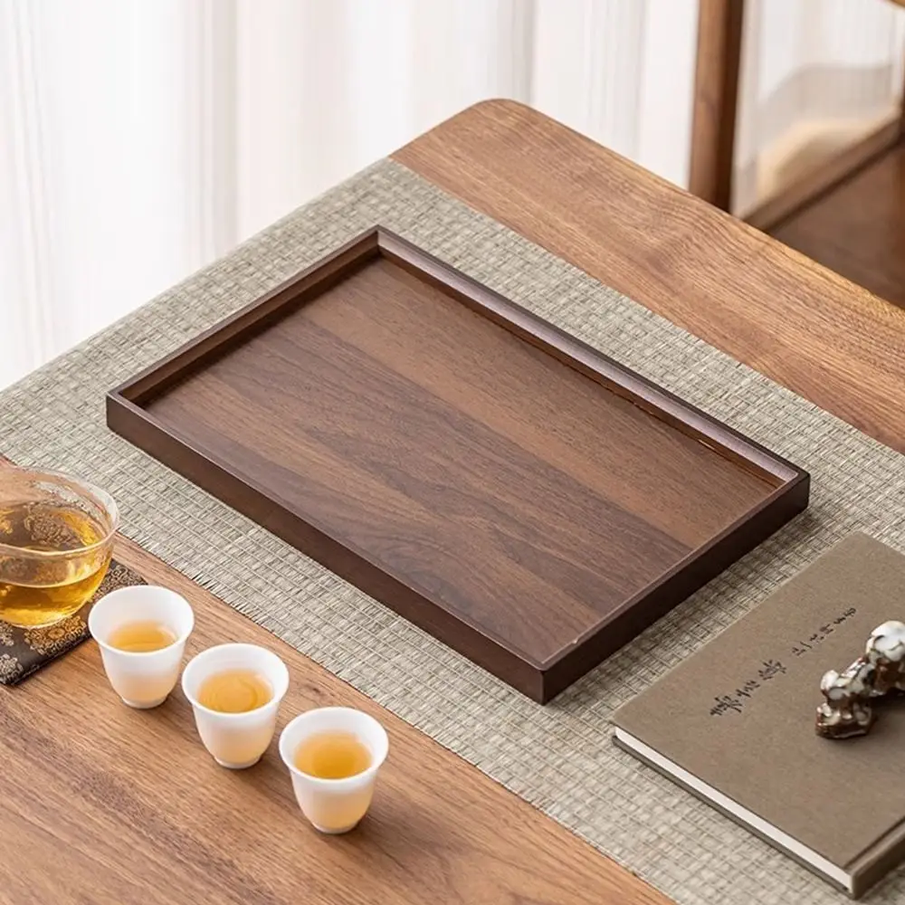 Decorate Tray Natural Bamboo Bamboo Wooden Tray Rectangular Retro Style Serving Tray Dessert Pallet Bathroom