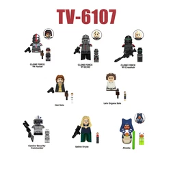 TV6107 Han Solo Leia Blocos de Construção Hunter Echo Crosshair Mini Estatueta Tijolos Satine Kryze Figura Crianças Brinquedos