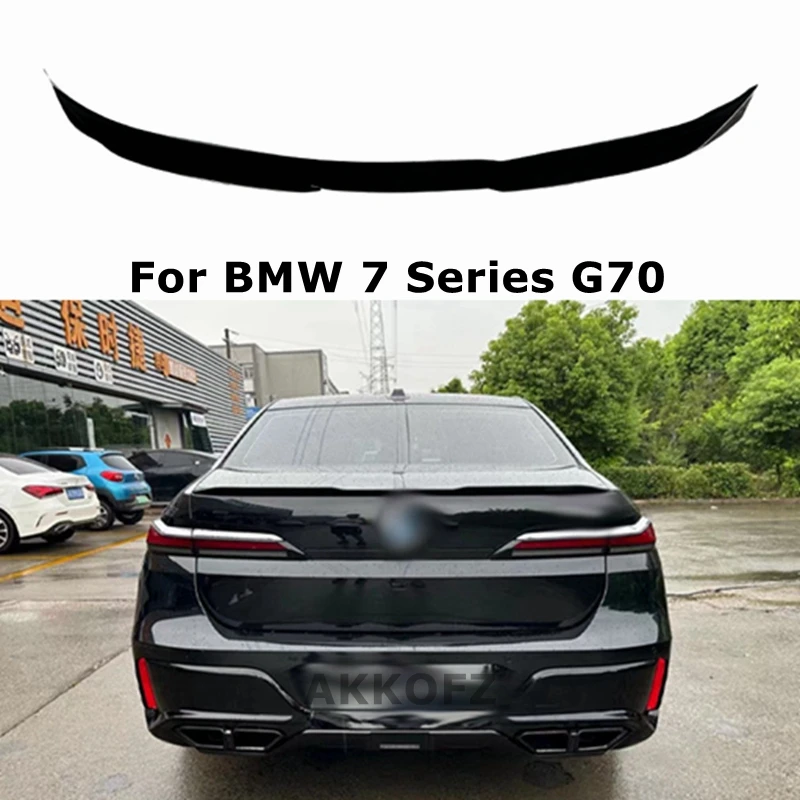 

Для BMW 7 серии G70 2023 2024, высококачественный черный спойлер из АБС-пластика, крыло, крышка багажника, автозапчасти