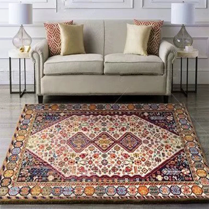 Persian Vintage Carpet for Living Room Old Style 200x300 Lounge Rug Bedroom Decor Large Bedside Carpet Washable Non-slip Mats