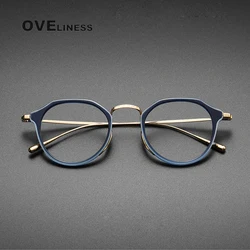 Acetat Titan Brille Rahmen Männer 2024 Vintage Overs ize Pilot neue Vintage Retro Brille Rahmen Frauen Brille volle Brille