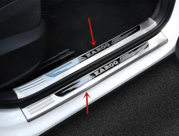 For Skoda KAROQ High-quality Stainless Steel Threshold Guard Trunk Threshold Guard Plate Anti-scratch Car Accessories 2017-2023