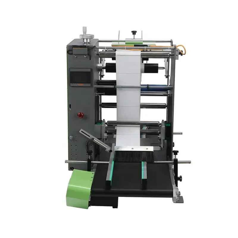 Automatic Single Sided Labeling Machine For Flat Bottles Boxes Bags With Belt Conveyor Multifunctional Plane Sticker