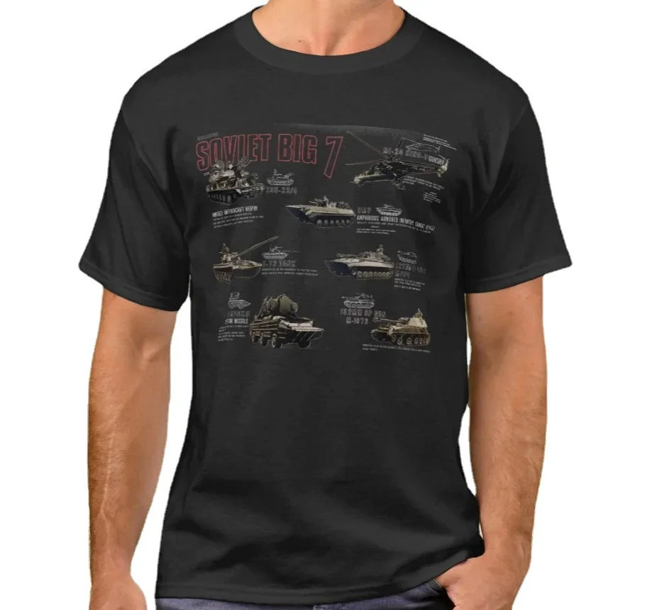 Soviet Army Cold War Weapons Recognition Poster T-Shirt. Summer Cotton Short Sleeve O-Neck Mens T Shirt New S-3XL