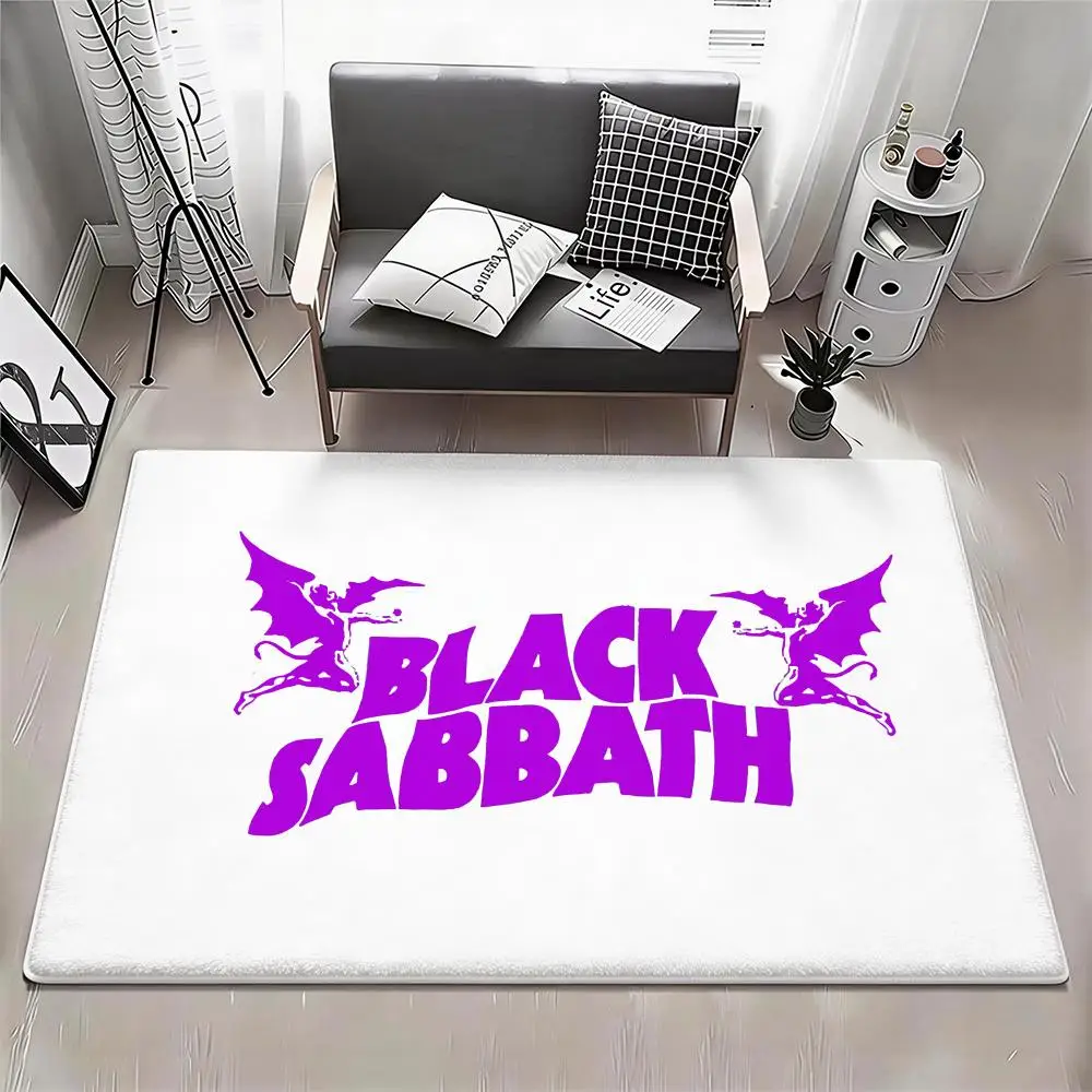 

Коврик для пола Band Black Sabbath Eco - фланелевый коврик для прихожей, нескользящий, без запаха, для использования внутри помещений, мягкий коротковорсовый домашний коврик