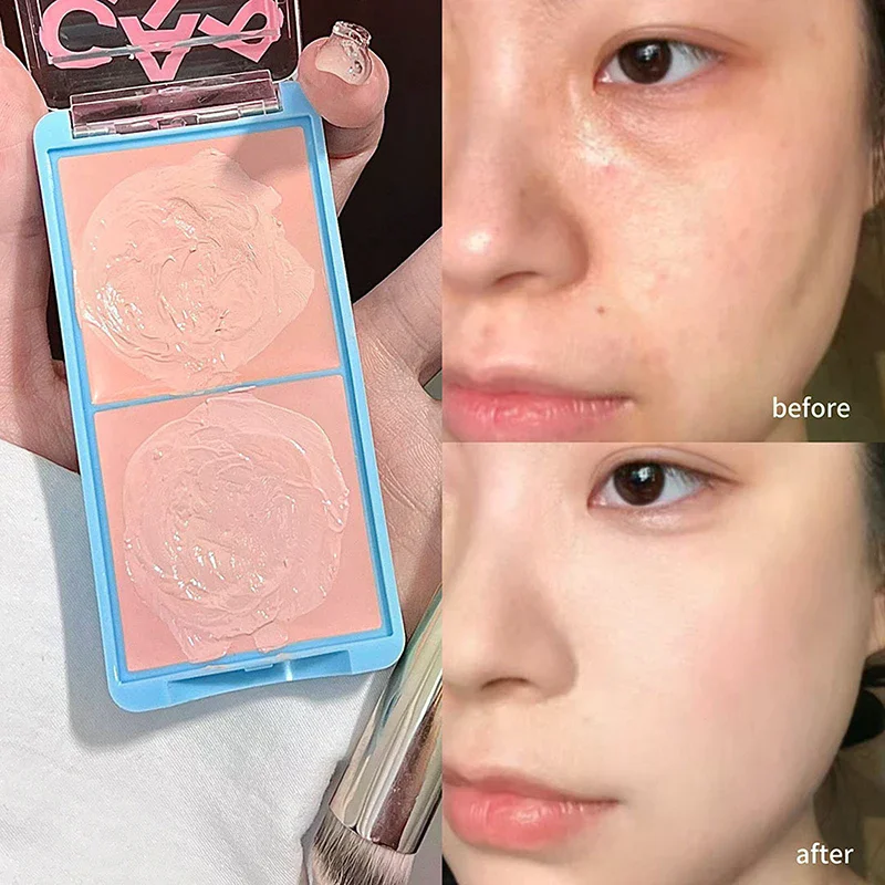 Cappuvini Two-tone Face Brightening Cream Highlight Expansion Facial Highlighter Palette Natural Blush Moisturizing Matte Rouge