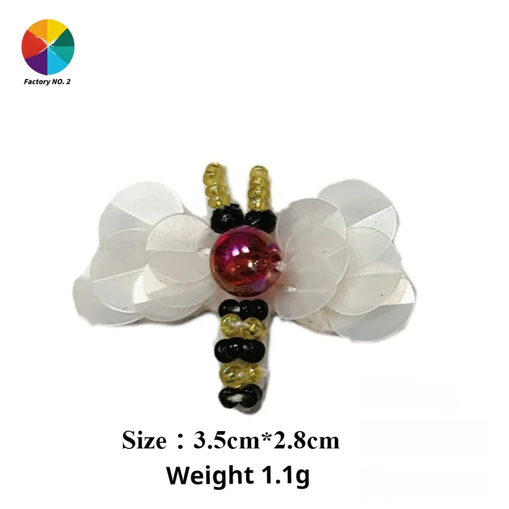 الشركة المصنعة الخرز أحجار الراين DIY الحشرات النحل اليعسوب الماس الزهور ملصقات القماش، القبعات أكياس الأحذية الجوارب الزخرفية #6