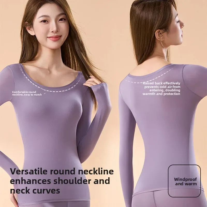 

Женский комплект термобелья с подкладкой, высокая эластичность, легкий, облегающий, теплый, защита от холода, осенне-зимняя одежда, нижнее белье