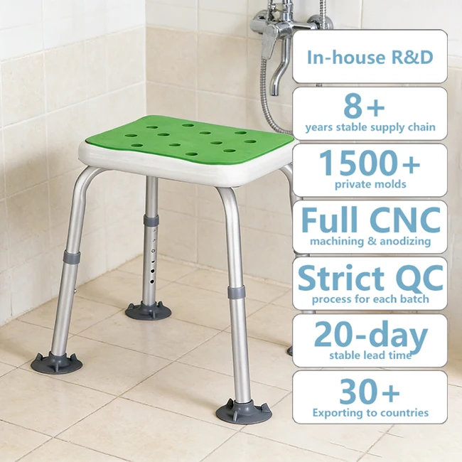 

Simplywalk Aluminum Alloy 200KG Bath Shower Chair Widen Shower Room Handicap People UKCA Framework Agreement