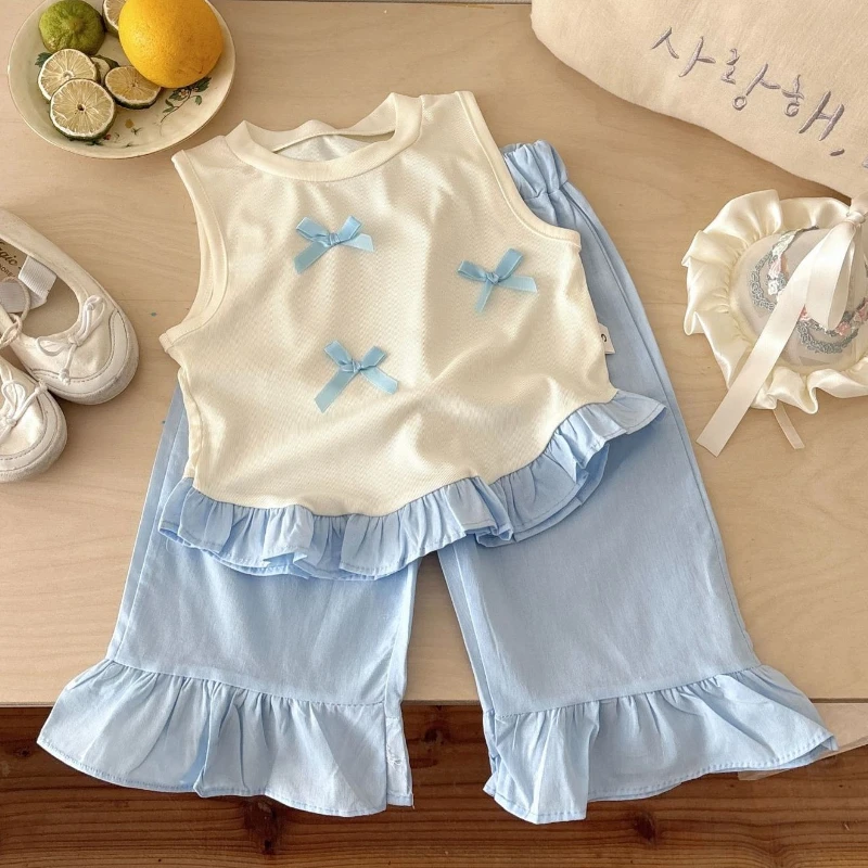 

New Summer Baby Girls Clothes Suit Kids Clothing Set Children Vest Shorts 2Pcs/Sets Infant Casual Costume Toddler Tracksuits