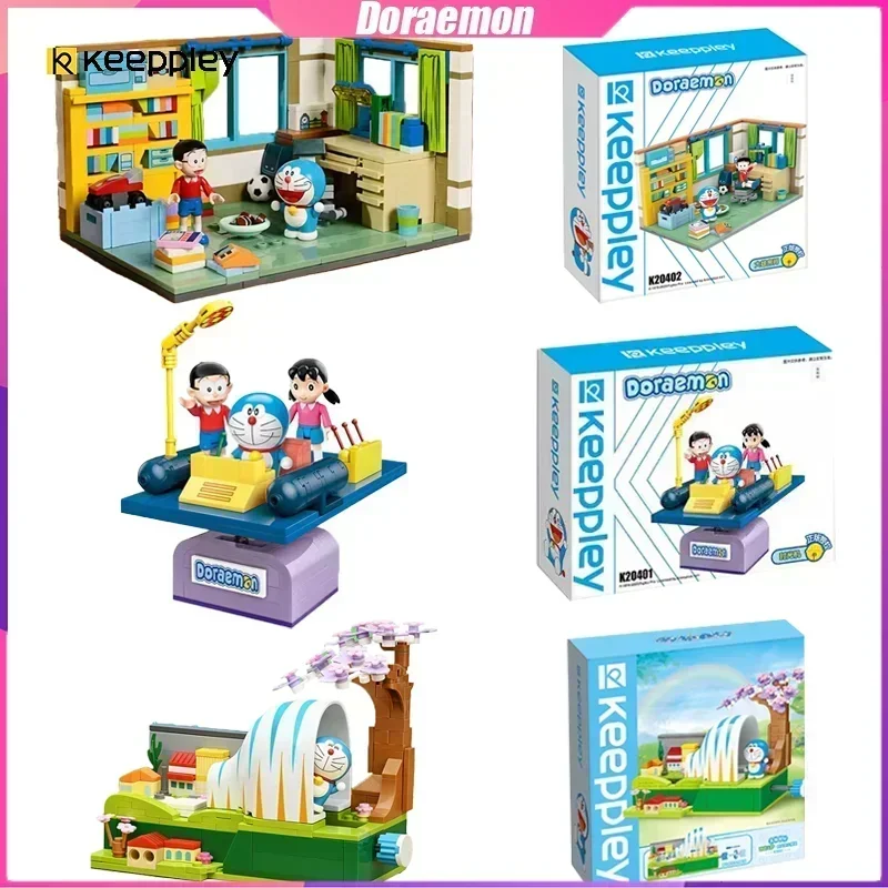 Keeppley Doraemon Building Blocks Nobita\'s Room Time Machine Decoration Puzzle Assembling Model Toys Birthday Gifts for Children