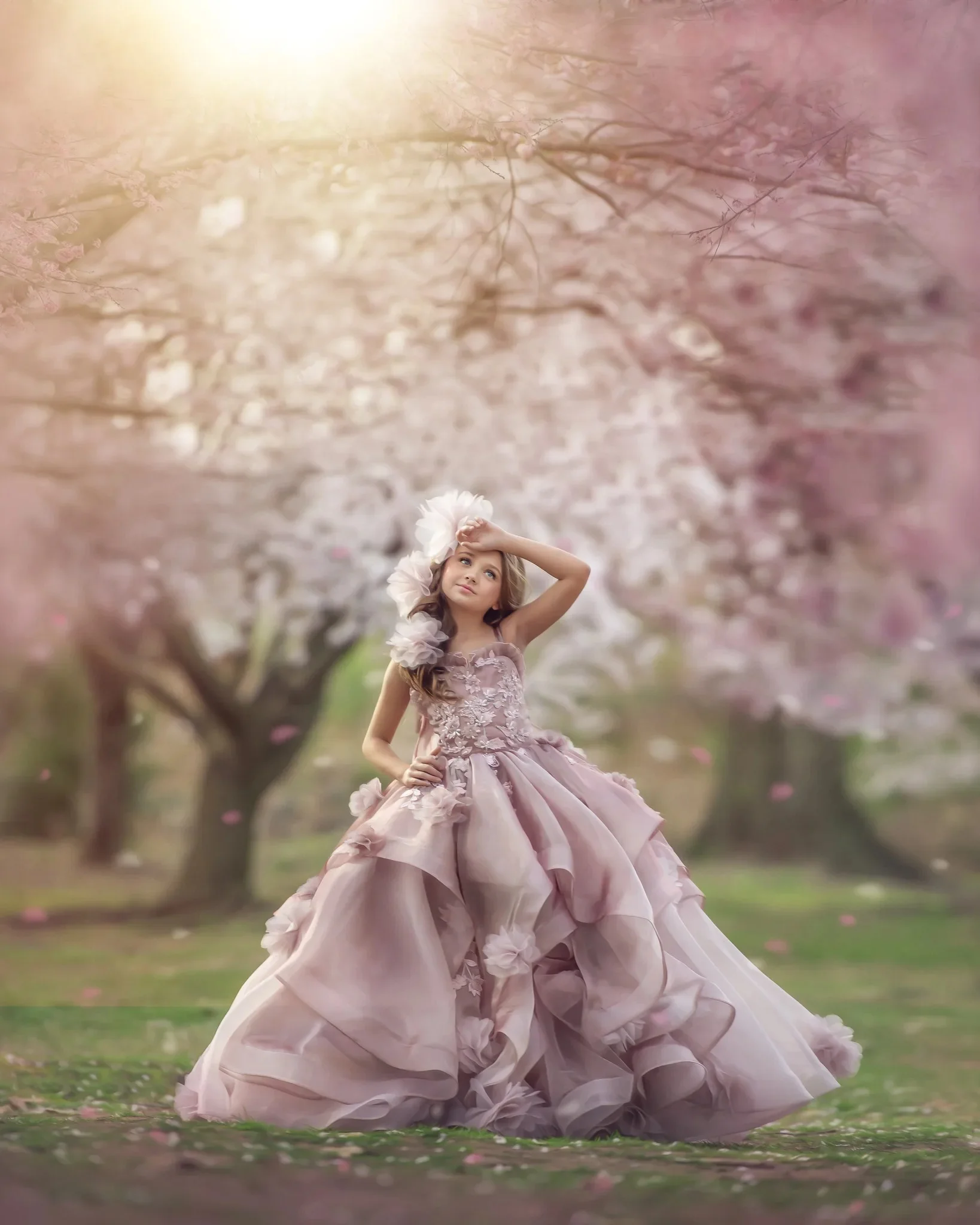 Vestido de menina de flor para casamento tule inchado apliques em camadas sem mangas renda elegante criança primeiro vestido de festa de aniversário eucarístico