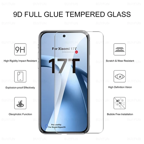 4 шт. защитное стекло для Xiaomi 17T Pro Xiaomi17TPro Xiaomi17T Mi17T Pro 5G, защитное стекло от царапин, защитное стекло для разблокировки экрана
