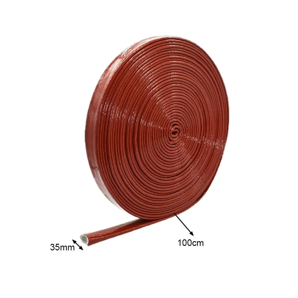 

Термостойкий силиконовый огнестойкий рукав длиной 1 м, диаметр 35 мм, с изоляционным слоем из стекловолокна, устойчивый к коррозии маслам.