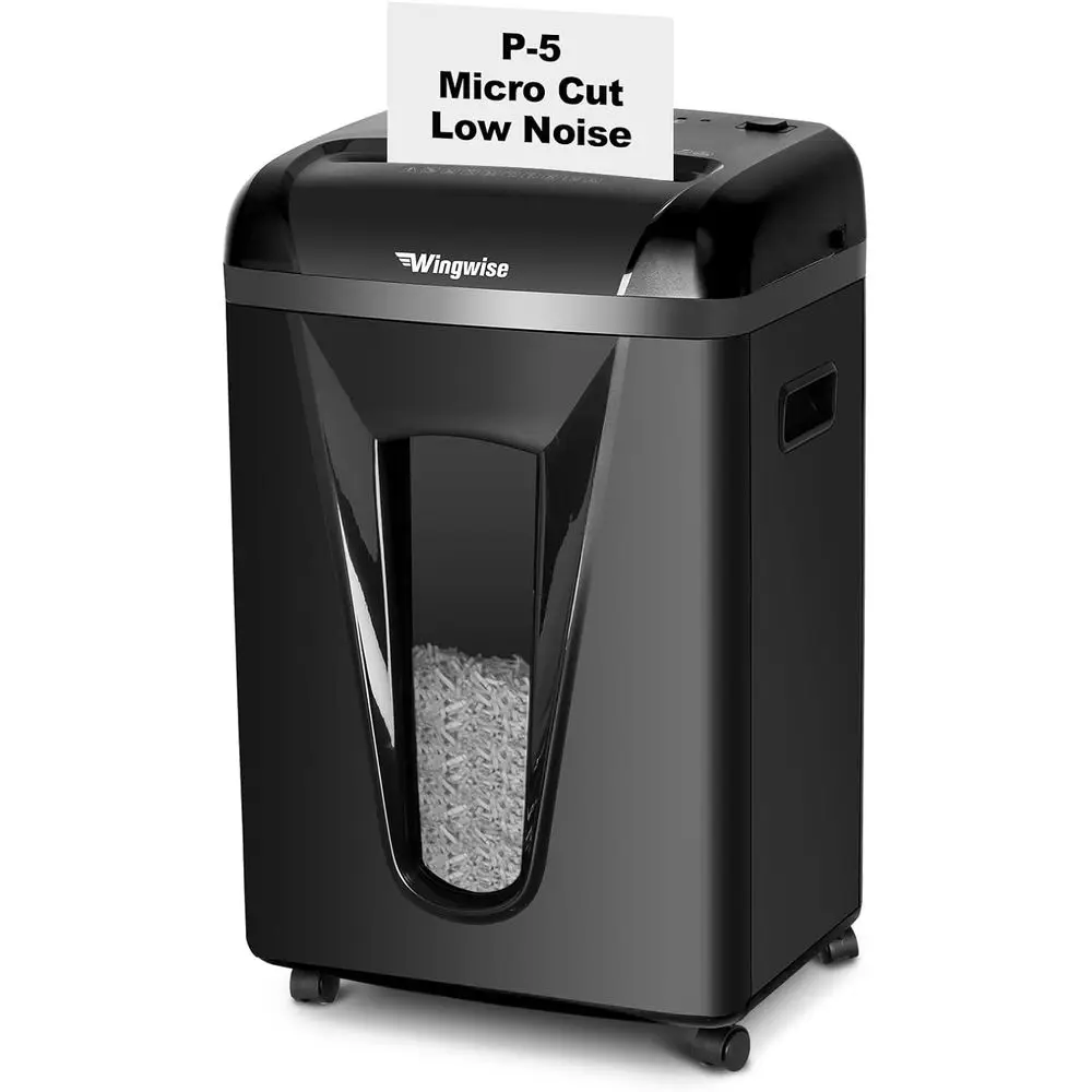 

9-Sheet High-Security Micro-Cut Paper Shredder, 2.4m/min Speed, 5.8 Gallon Bin, CD and Credit Card Shredder with Anti-Jam Techno