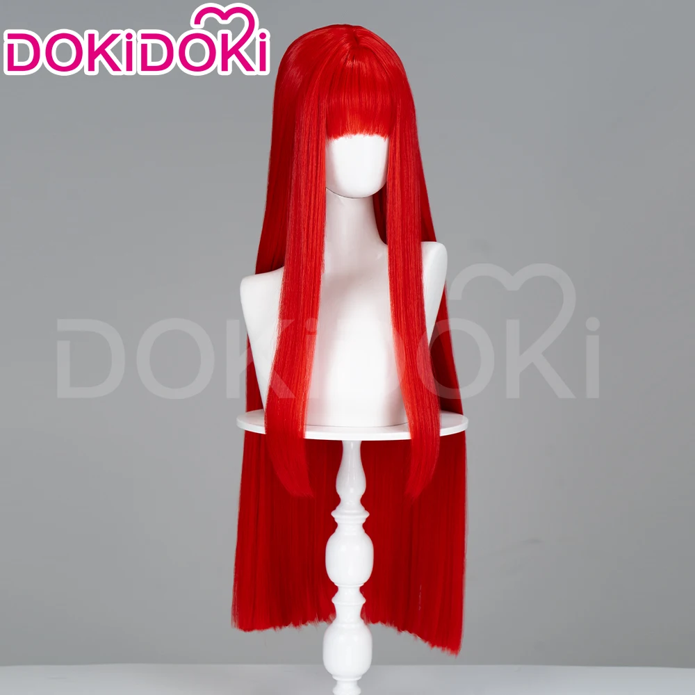 Hulkenberg Wig Cosplay Game Metaphor: ReFantazio Cospaly DokiDoki Women 80cm Red Long Wig Hulkenberg Cosplay Free Wig Cap