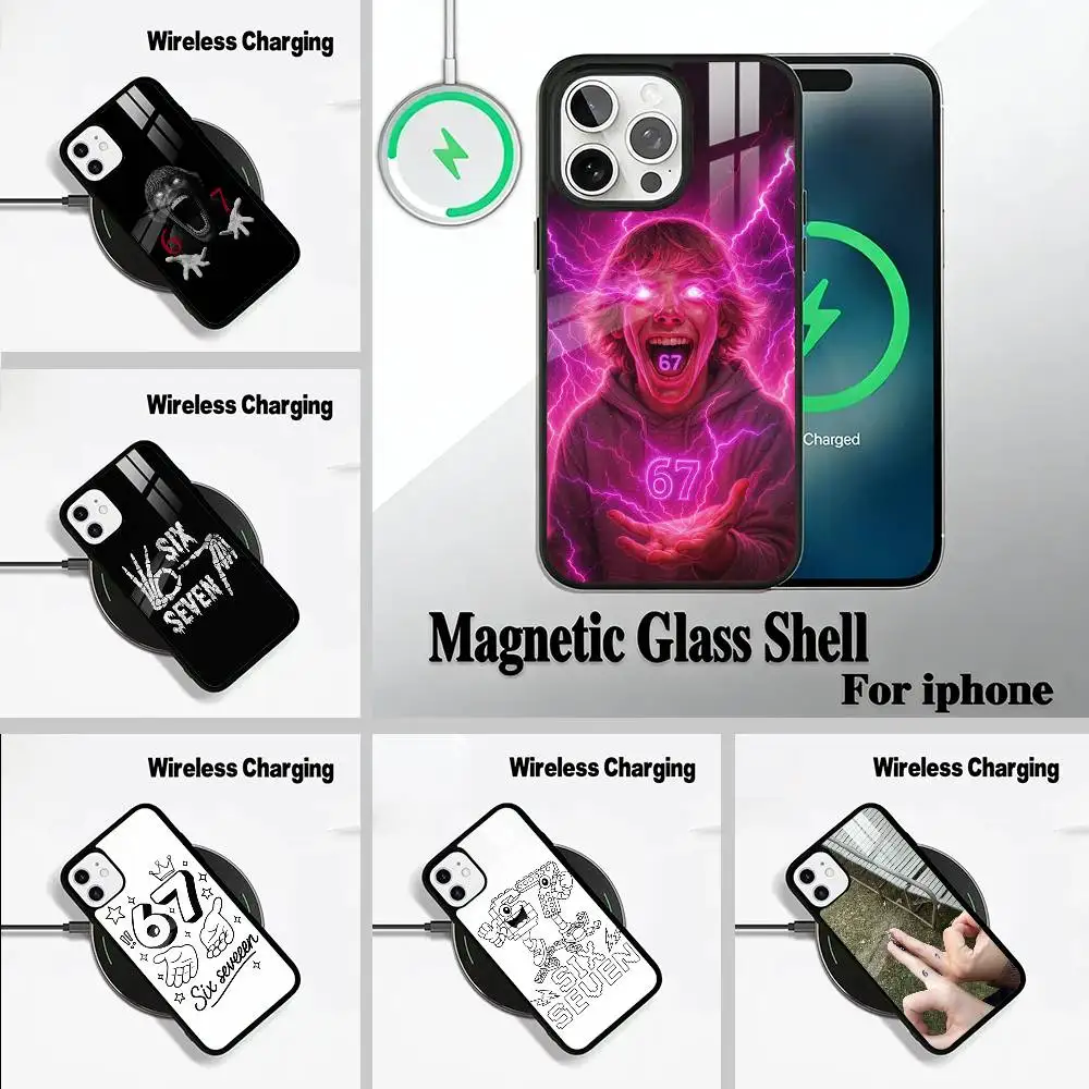 

S-S-six-seven Phone Case For IPhone17 16 15 14 13 12 11 Pro Max 16/15/14Plus Wireless Charger Cover Funda