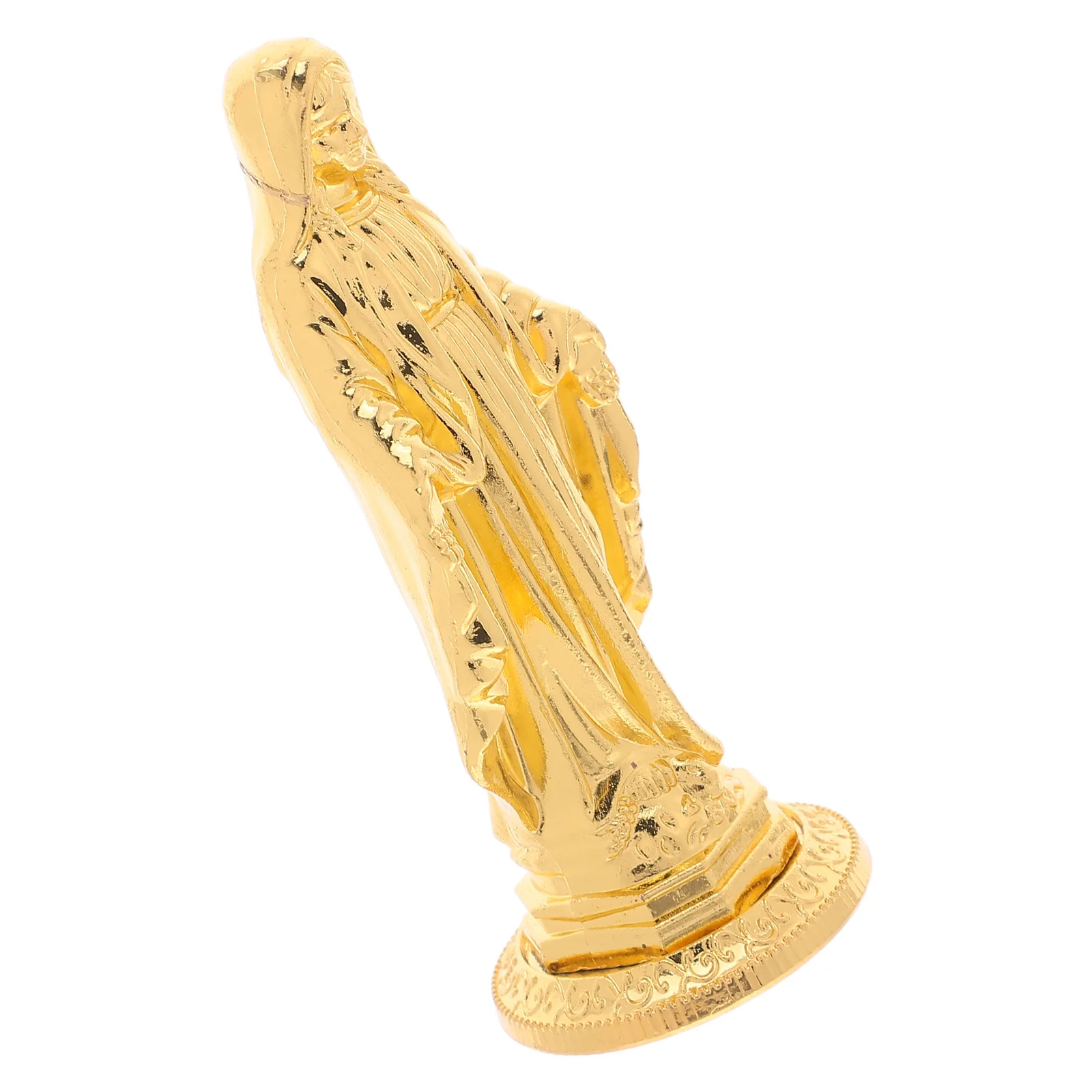 

Gold-Plated Virgin Mary Statue Small Catholic For Desktop Tabletop Religious Decor Christmas Gift Our Lady Of Guadalupe Holy