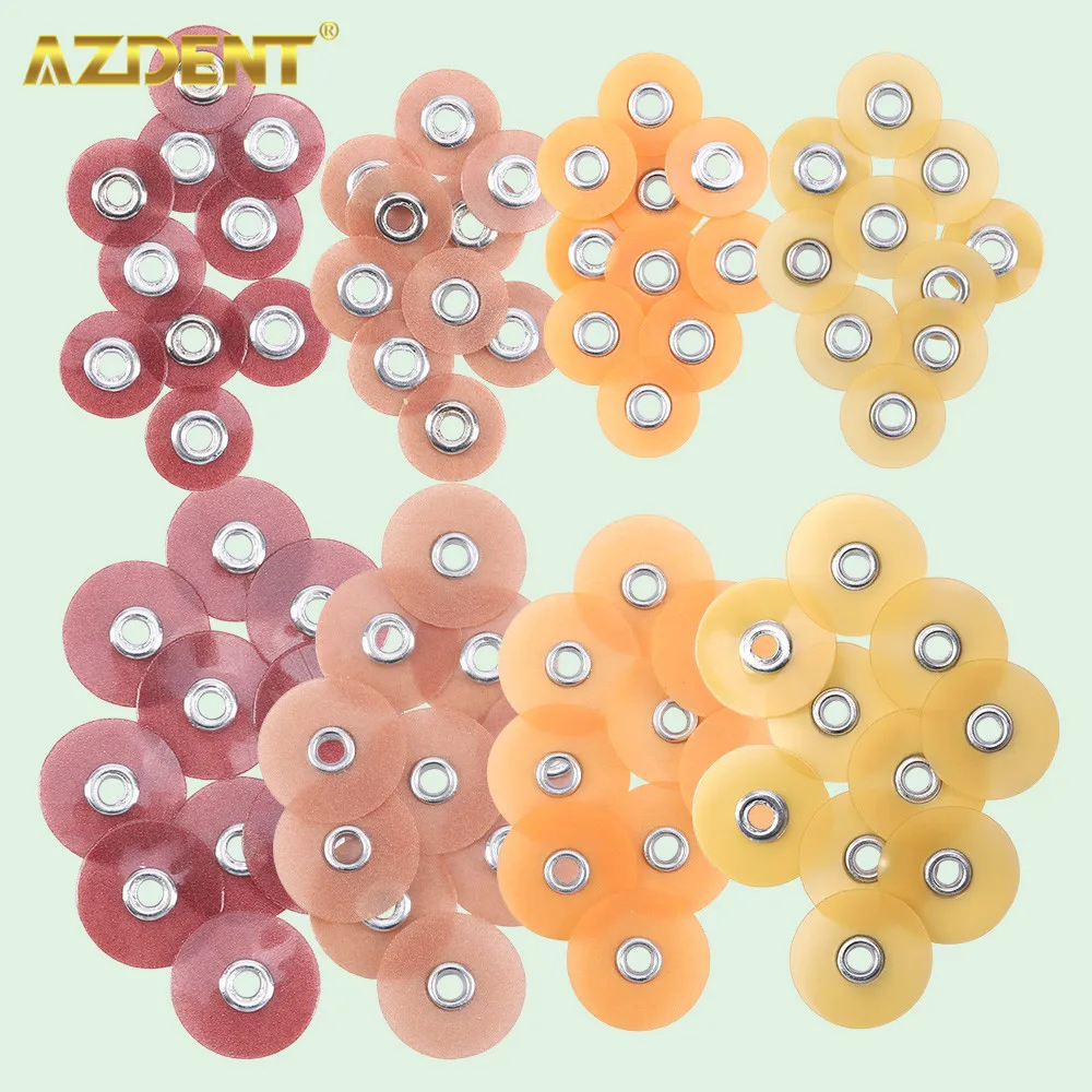 AZDENT Dental Polishing Discs 50pcs Set Finishing Polishing Composites Ceramics Dentist Polisher Dentistry Materials Teeth White