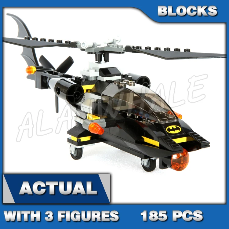 

185pcs Super Fighter Batcopter Dynamite Attack Glider Working Winch and Hook 10226 Building Block Set Compatible With Model