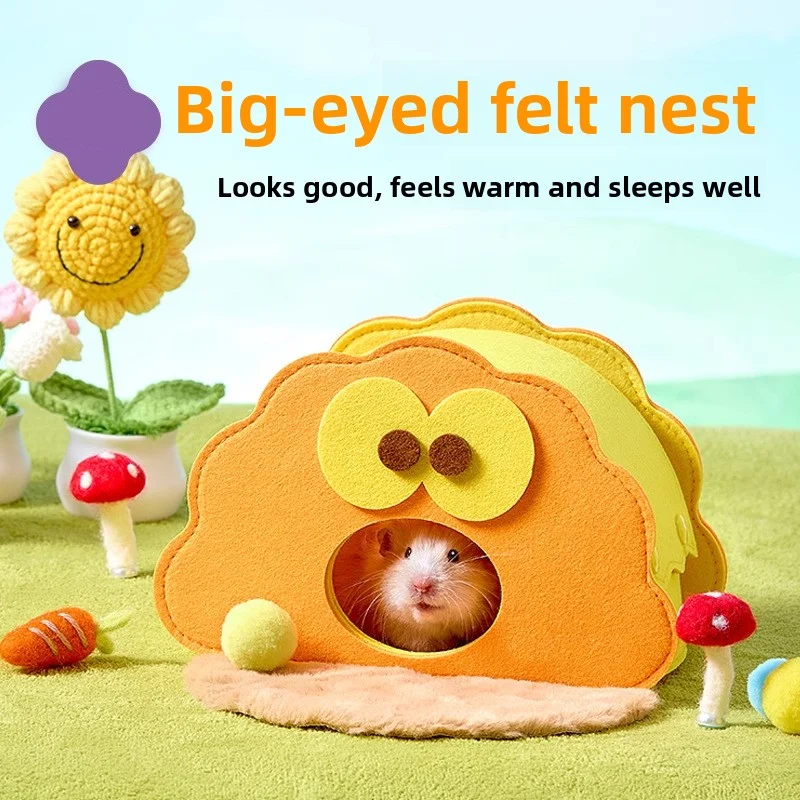

Hamster Nest For Hamsters Evading Houses Sleeping Rooms Hamster Toys Felt Houses Small Pets Cartoon Toys Evading Houses Tunnels
