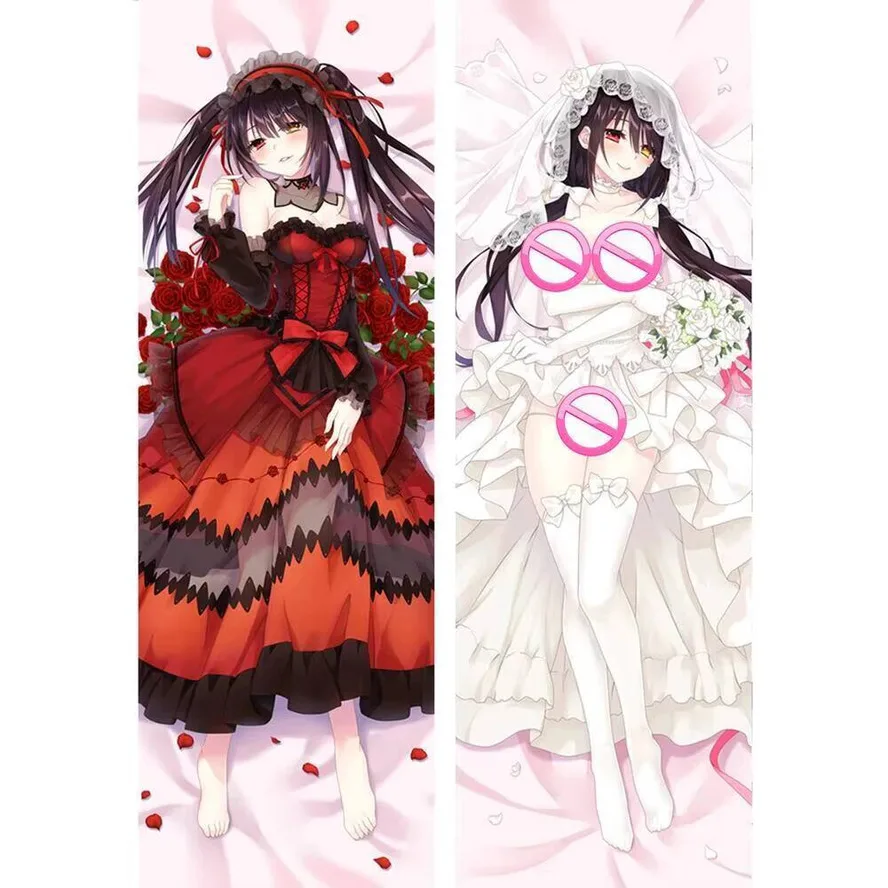 

Tokisaki свадебное аниме Kurumi Dakimakura DATE A LIFE петля для тела наволочка реквизит