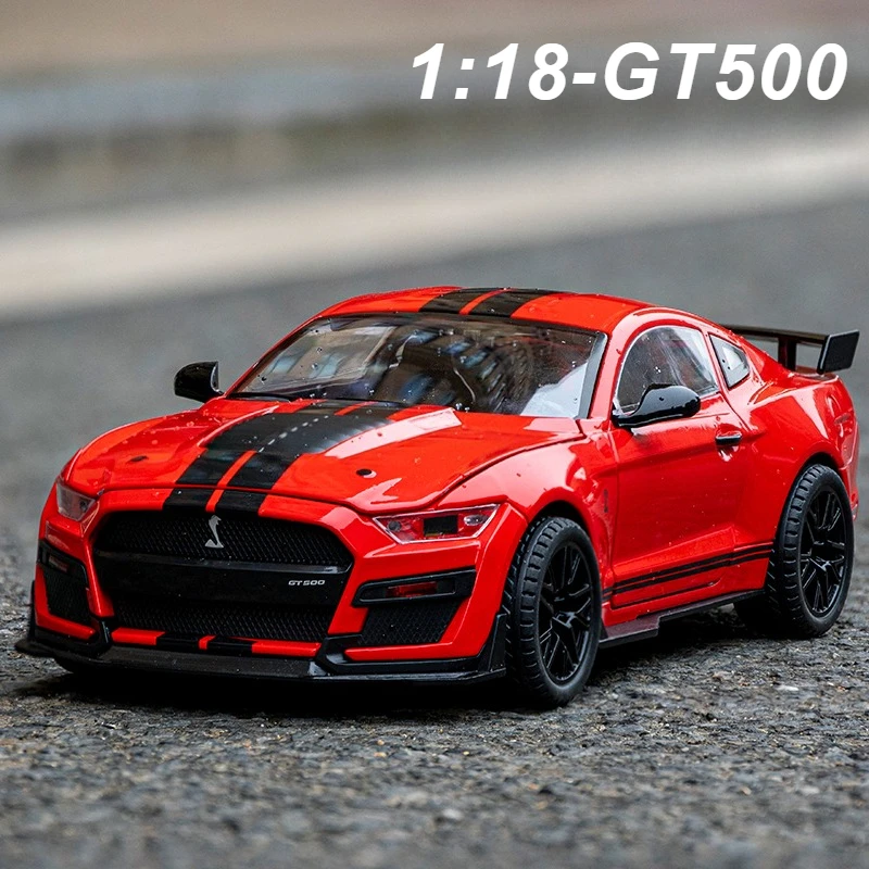 

1:18 Ford Mustang GT500 Sports Simulation Diecast Car Metal Alloy Model Car Decoration Display Collection Gifts