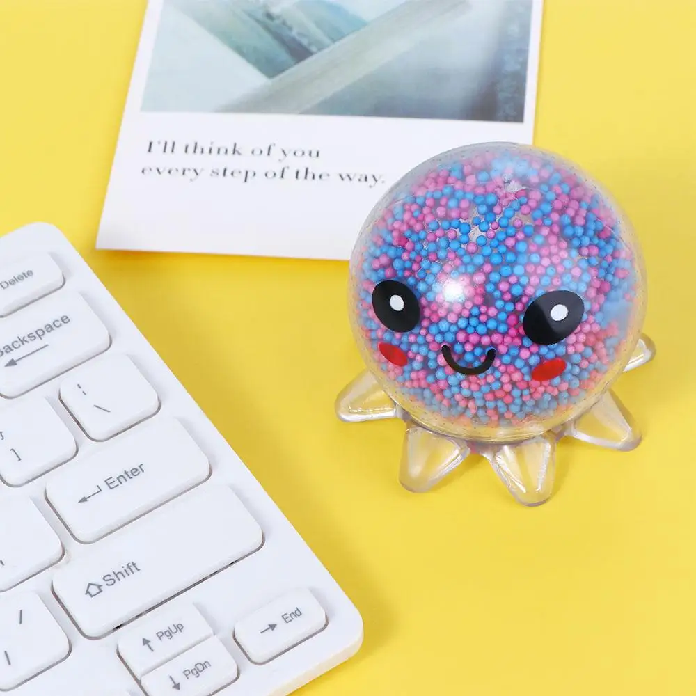 Christmas Present Interactive Gift For Kids Gift Decompression Toy Octopus Ball Glowing Octopus Toy Squid Vent Ball Squeeze Toy