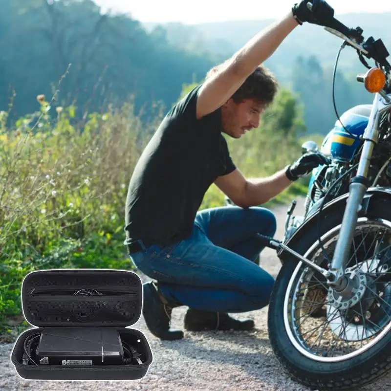 Hard EVA Case Storage Bag Portable Resistant Travel Motorcycle Charger Storage Bag Shockproof Electric Car Power Handheld Bags