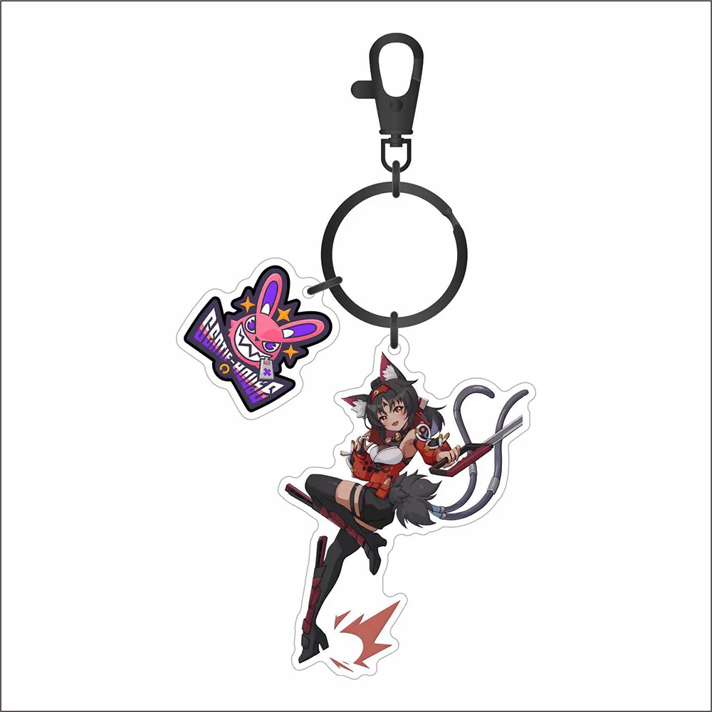 NEW Cosplay Game ZZZ PVC Keychain Zenless Zone Zero Figure Von Lycaon Badges Pendant Keyring Key Bag Accessory Gifts For Friends