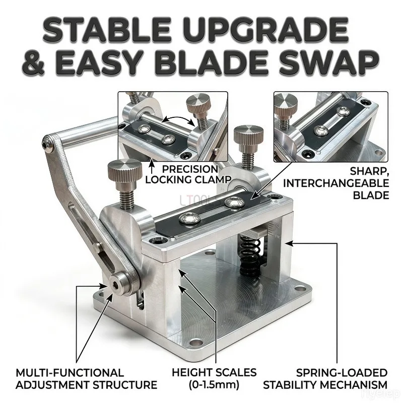 Manual Leather Thinning Machine DIY Leather Belt Strap Skiving Tool Cowhide Skin Scraper MINI Leather Skiving Machine