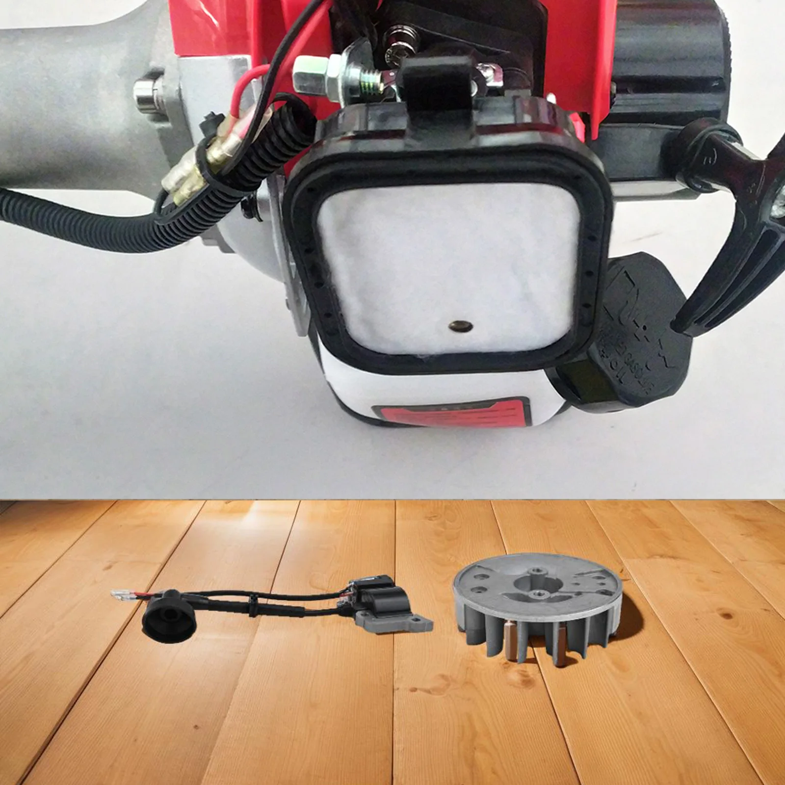 Engineered Flywheel and Ignition Coil Set for CG260 Lawn Mowers Suitable for TL26 TU26 TB26 to Optimal Performance