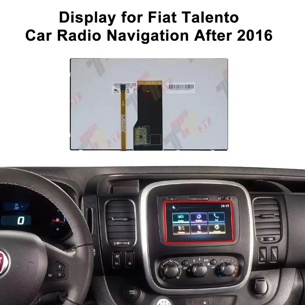 Dashboard 7 Inch LCD Display +Touchscreen for Opel/Vauxhall Movano Vivaro, Lada XRAY, Fiat Talento Car Navigation