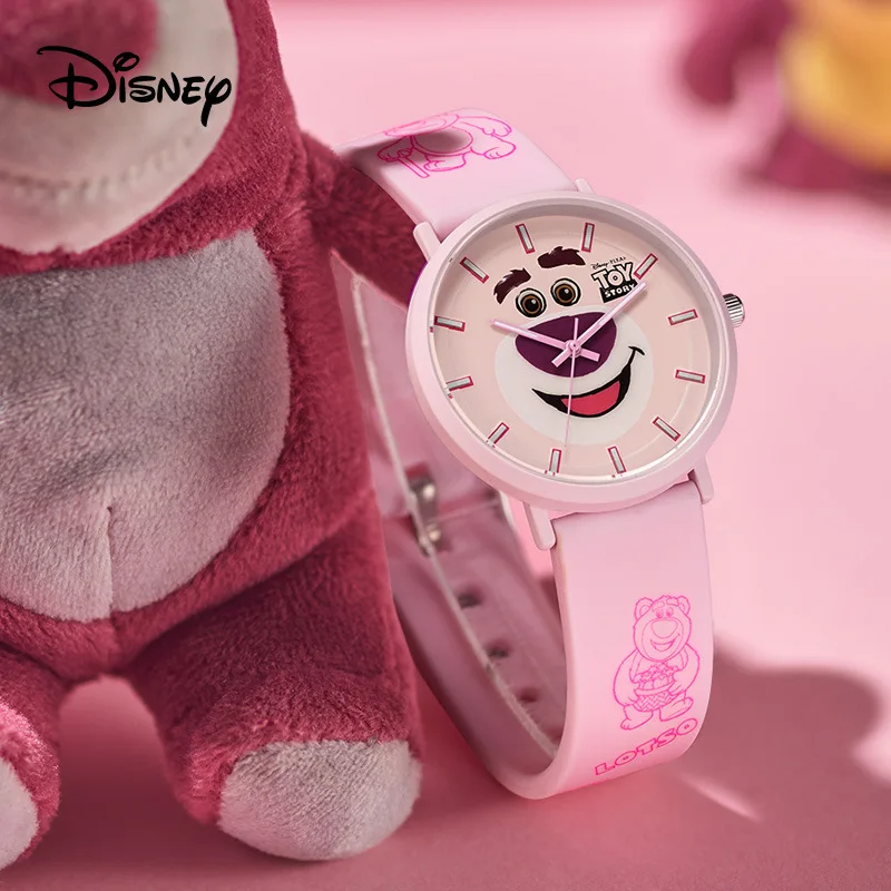 Disney Lotso Original For Woman Watchドラえもん Children Unisex Simple Quartz Wristwatch Graffiti Cartoon Girl Teenager Student Clock