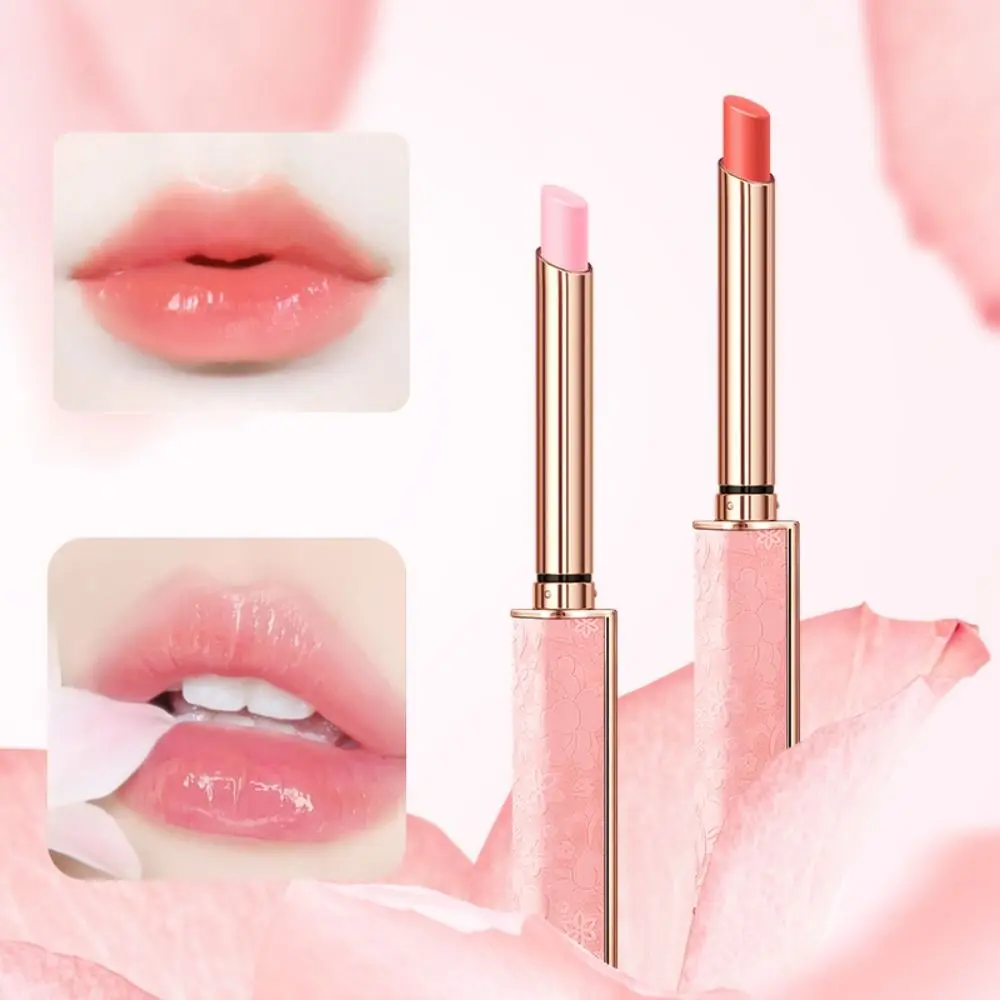 Bálsamo labial hidratante de melocotón, lápiz labial nutritivo suave y Natural que cambia de Color, taza antiadherente, lápiz labial de Color mágico de larga duración