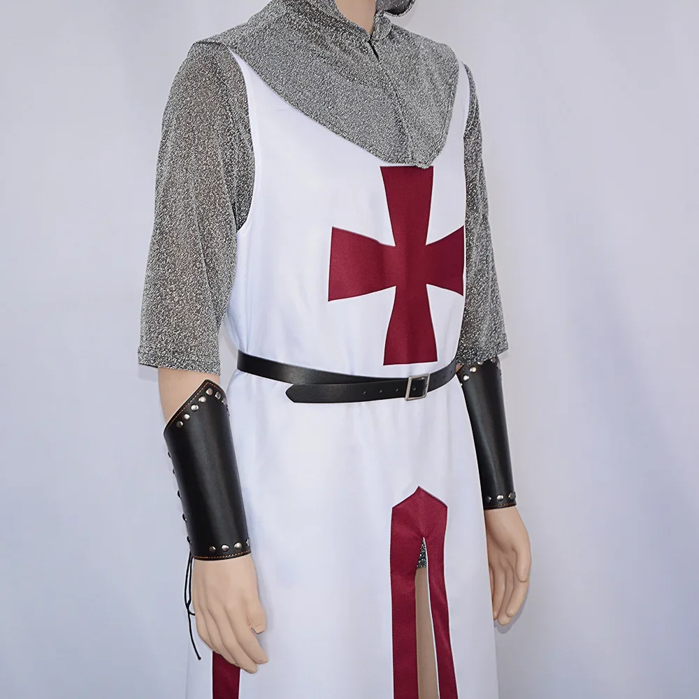 Anime Crusader Ritter Cosplay mittelalter lichen Krieger Guard gedruckt Kette T-Shirt Handgelenk Hosenträger Phantasie verkleiden Halloween-Kostüm