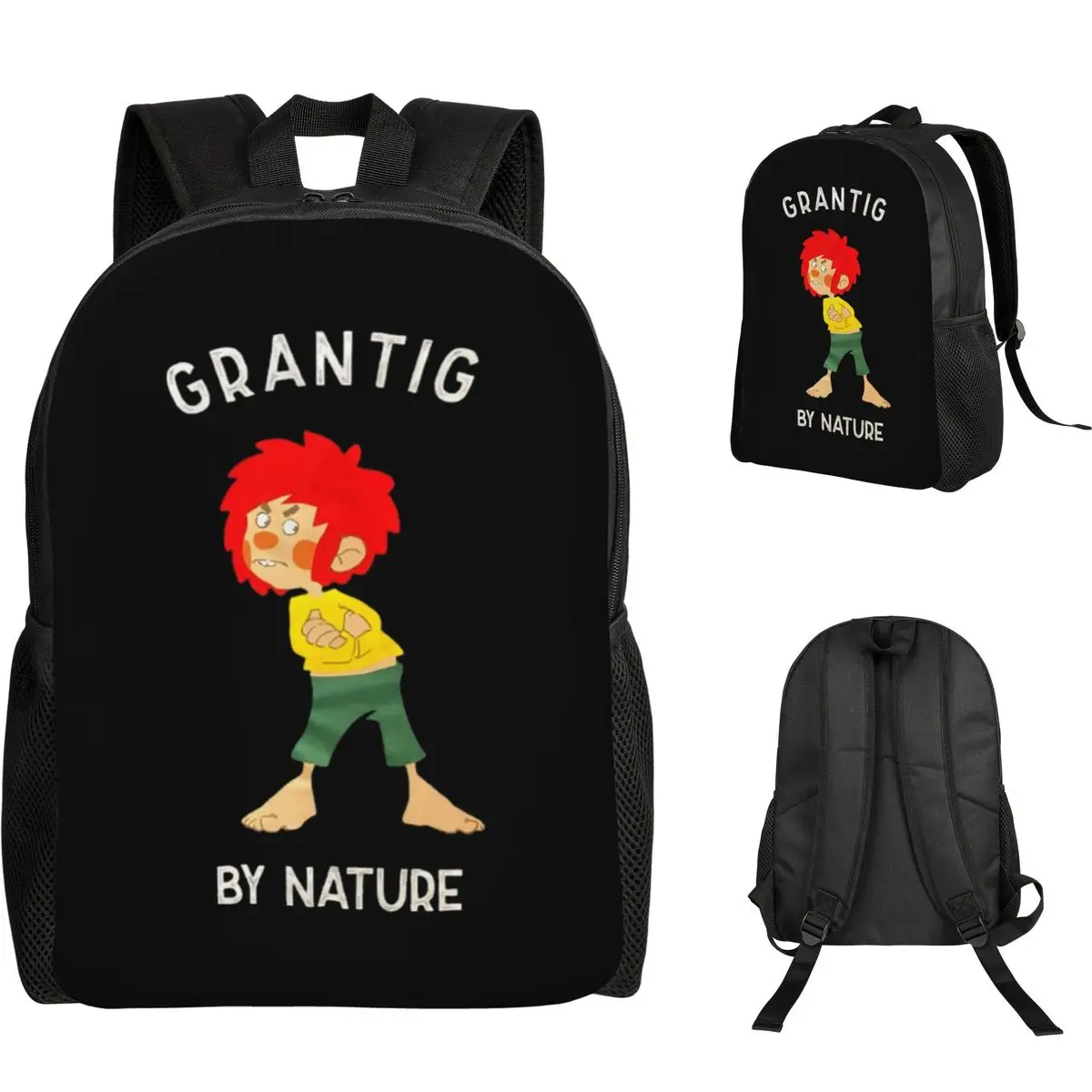 

Рюкзак Pumuckl Grantig By Nature для школьников, для мальчиков и девочек, школьная сумка, сумка для компьютера, сумка через плечо