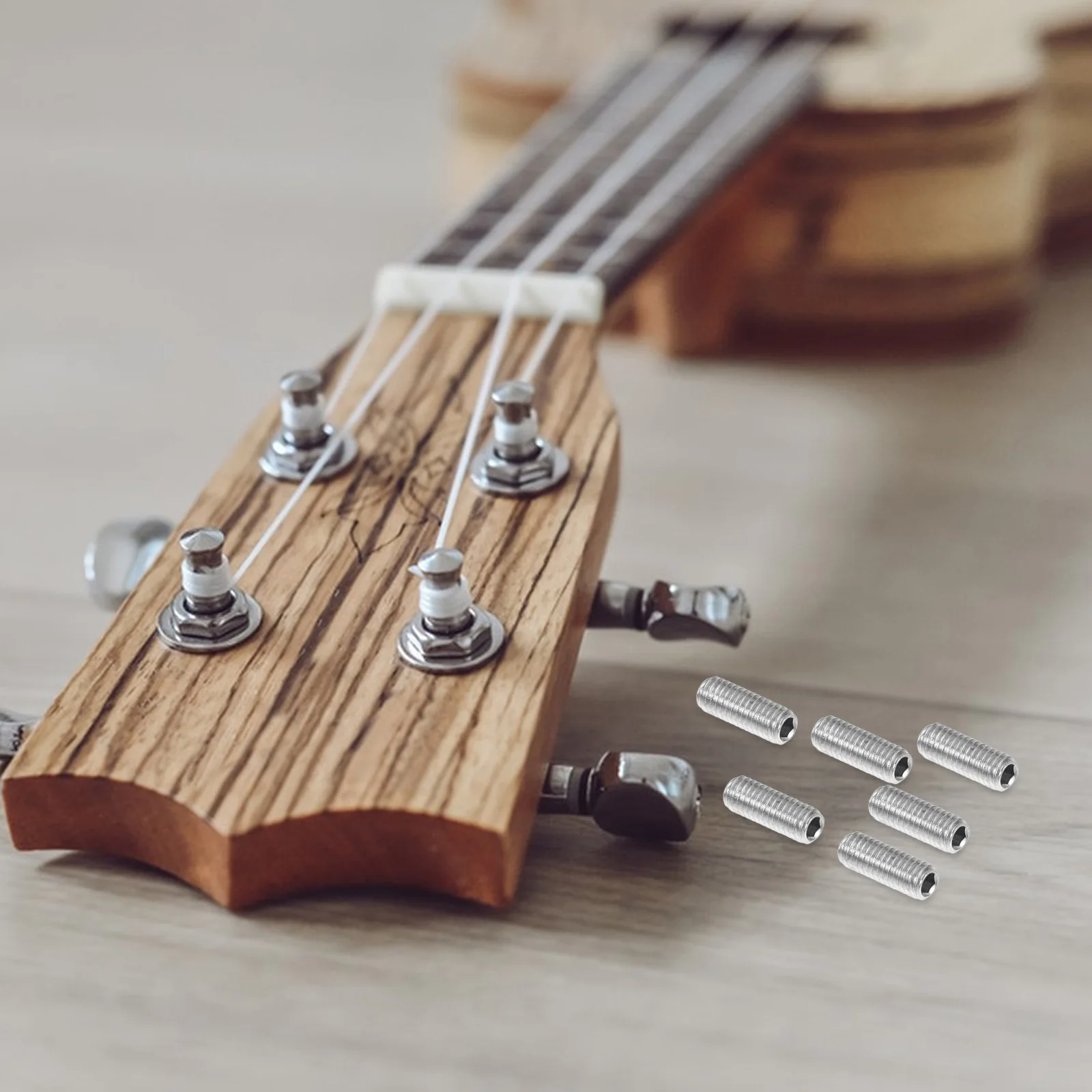 

12 Pcs Electric Guitar Nut Accessories Bass Hardware Fixing Screws Bridge Saddle Musical Instrument