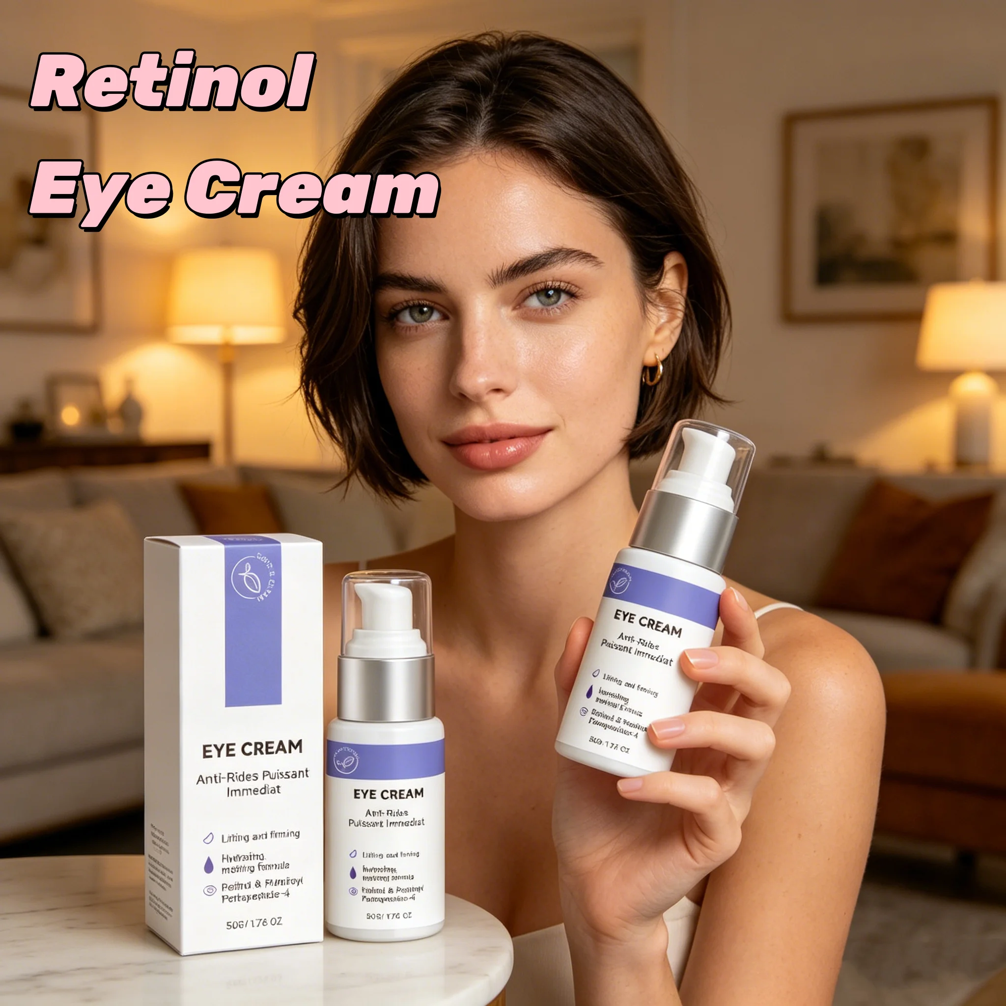 

Retinol Eye Cream Supplement Collagen Protein Reduce Fine Lines Firm Skin Reduce Dark Circles Reduce Eye Bags Eye Nourish Cream