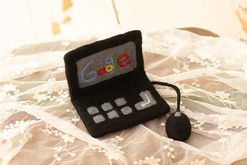 Puntelli per fotografia per neonati Mini libri da dottore in lana fatti a mano Decorazioni per computer telefonico per servizi fotografici in studio