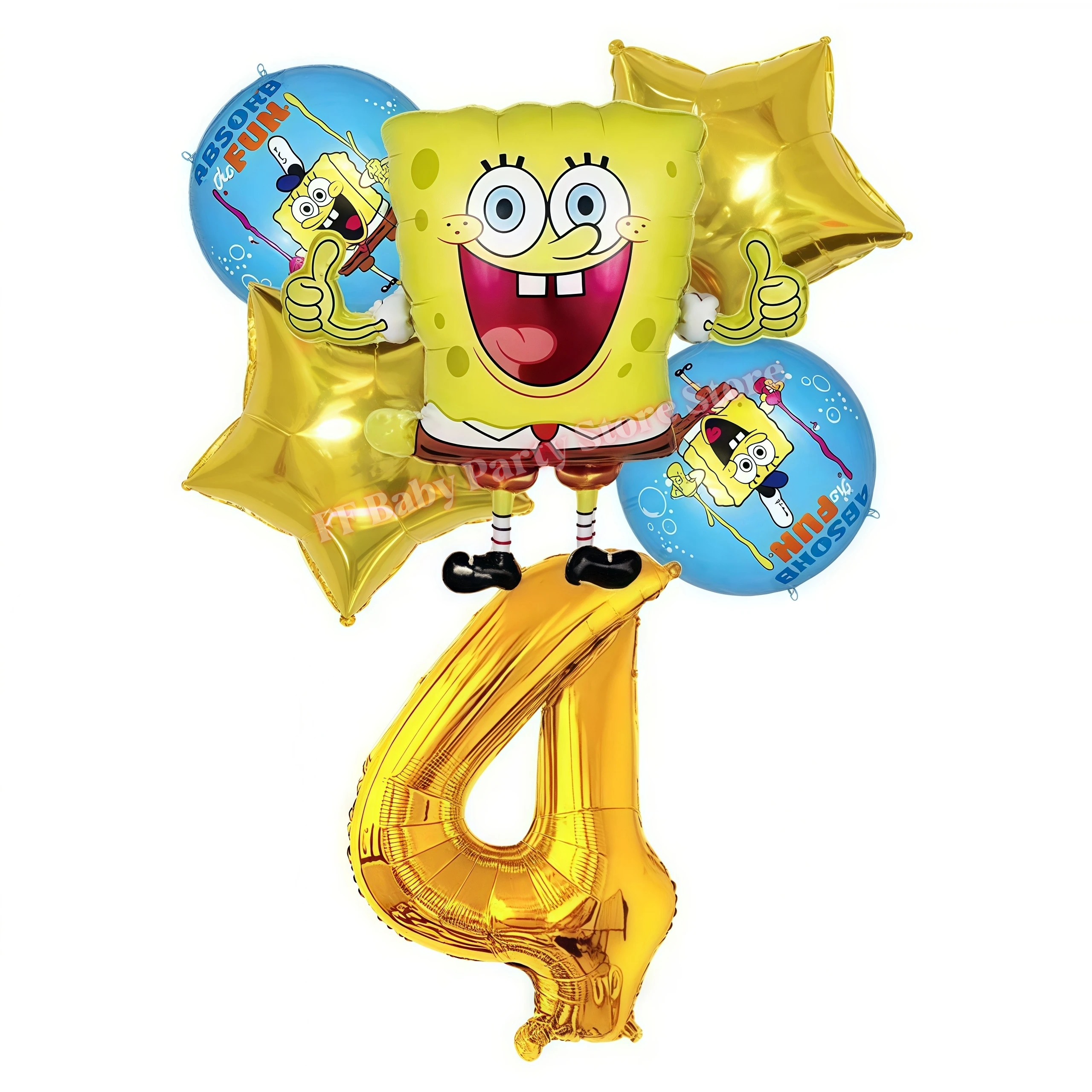 SpongeBob Geburtstagsparty Dekoration Hintergrund Tortendekoration Becher Ballons für Kinderparty Gastgeschenk Babyparty Zubehör – Detail 36