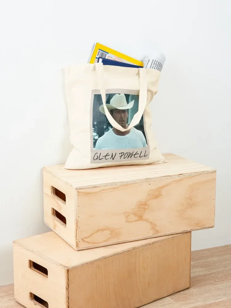 حقيبة حمل صور ريترو من جلين باول كاوبوي قابلة للطي وقابلة لإعادة الاستخدام وحقيبة حمل شخصية وحقائب نسائية قابلة للتخصيص